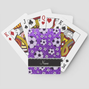 Jeu De Cartes Le football pourpre personnalisé de parties