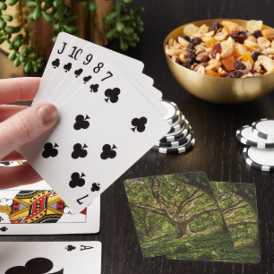 Jeu De Cartes Le grand vieux arbre dans la forêt