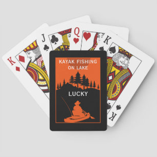 Jeu De Cartes Le Lac Kayak Et La Pêche Sur La Rivière