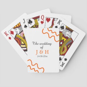 Jeu De Cartes Le mariage d'ajouter nom de couple terre cuite noi