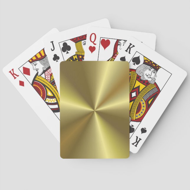 Jeu De Cartes Le Modèle moderne et branché Gold Look (dos)
