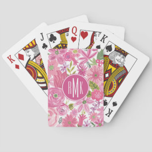 Jeu De Cartes Le monogramme   je dentelle le motif floral
