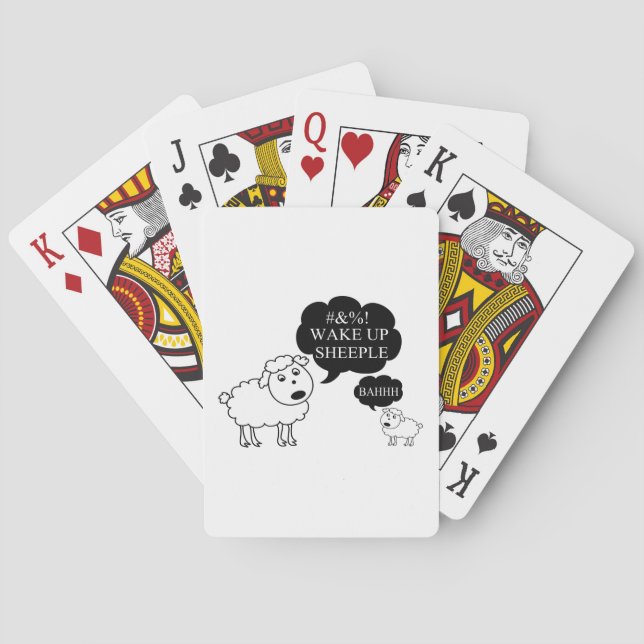 Jeu De Cartes Le mouton indique réveille Sheeple (dos)