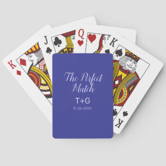 Jeu De Cartes Le parfait match bleu royal luxe ajout couple nom