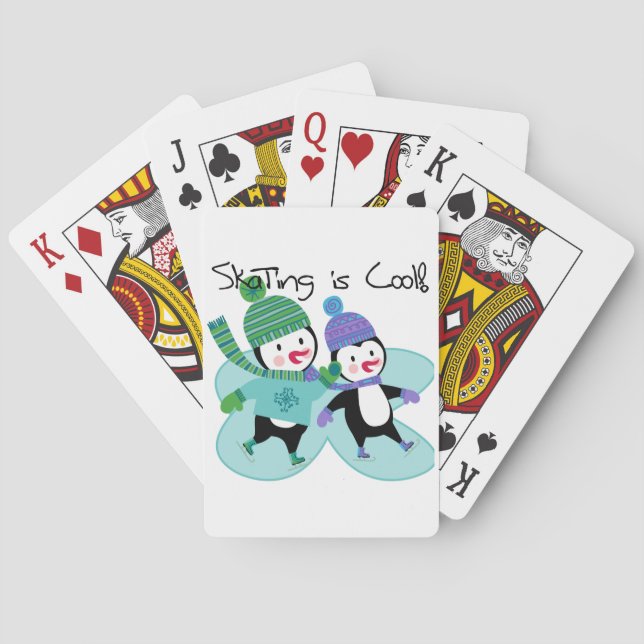 Jeu De Cartes Le patinage de pingouins est frais (dos)