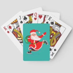 Jeu De Cartes Le Père Noël Jouant aux cartes