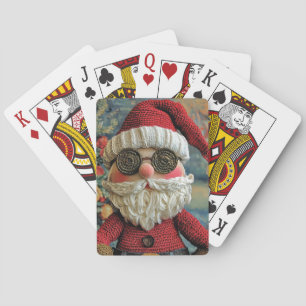 Jeu De Cartes Le Père Noël Jouant aux cartes