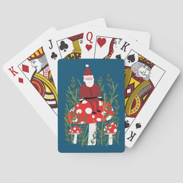 Jeu De Cartes Le Père Noël sur le champignon magique PERSONNALIS (dos)