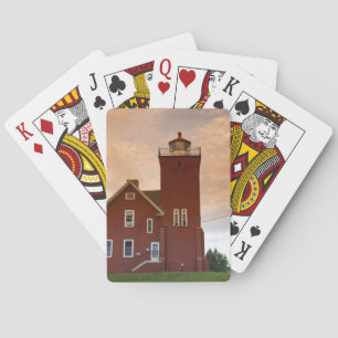 Jeu De Cartes Le phare de Two Harbors surplombant la baie d'Agat