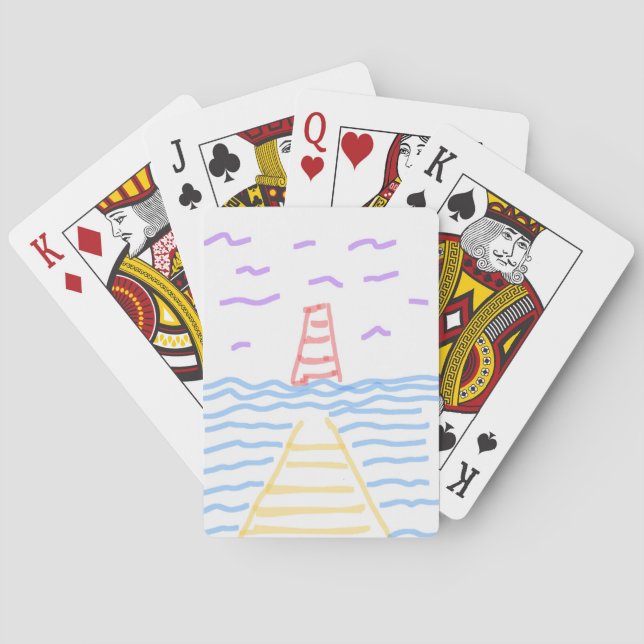 Jeu De Cartes Le phare et la jetée Classic Playing Cards (dos)