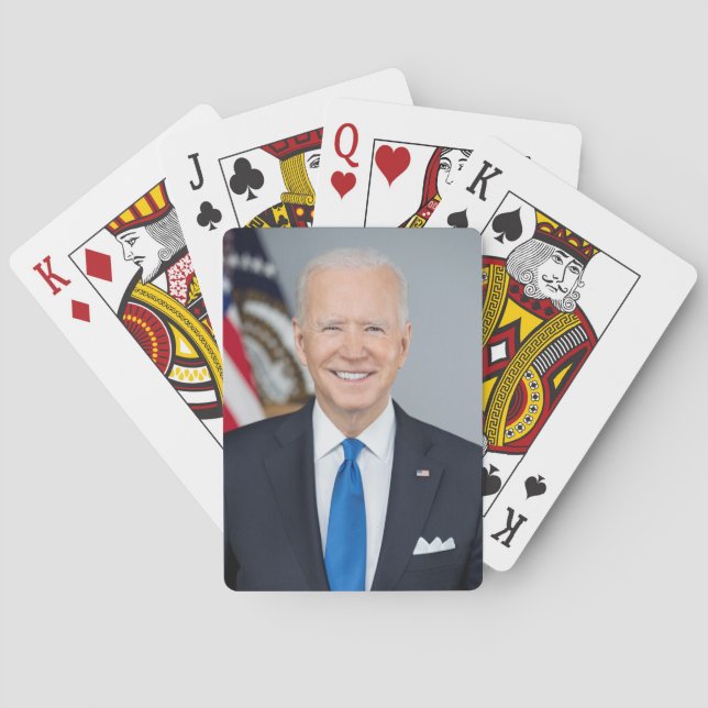 Jeu De Cartes Le président Joe Biden Portrait de la Maison Blanc (dos)
