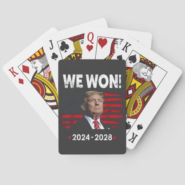 Jeu De Cartes Le président Trump, fier de Maga, remporte la jour (dos)