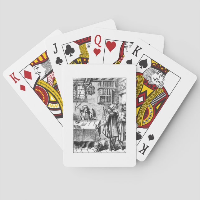 Jeu De Cartes Le Receveur des impôts, d'après une gravure sur bo (dos)