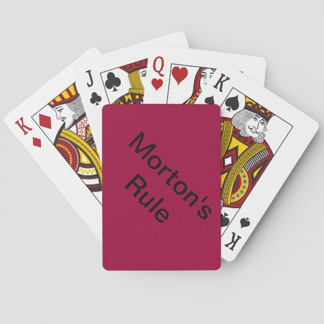Jeu De Cartes Le règne de Morton (dos)