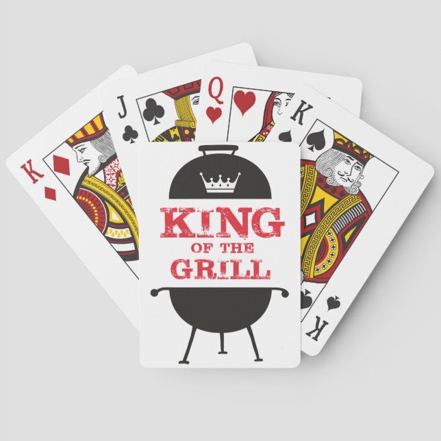 Jeu De Cartes Le Roi Du Grill, Blanc Noir Couronne Rouge (dos)