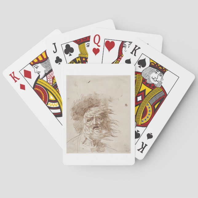 Jeu De Cartes Le Roi Lear dans la tempête (encre de stylo et de (dos)