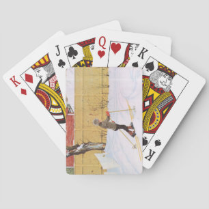 Jeu De Cartes Le Skier (Jeune Garçon Avec Skis) (Scène D'Hiver)