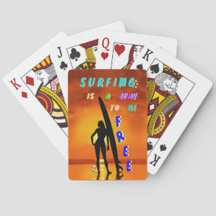 Jeu De Cartes Le Surf Est Un Moyen D'Être Gratuit