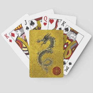 Jeu De Cartes Le symbole chinois de prospérité de dragon
