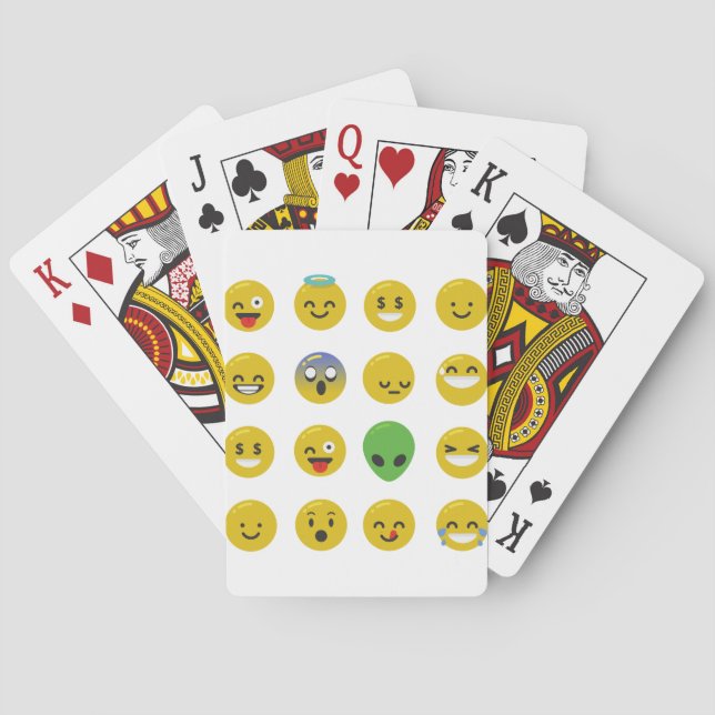 Jeu De Cartes Le visage heureux d'Emoji (dos)