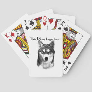 Jeu De Cartes Le visage heureux du malamute