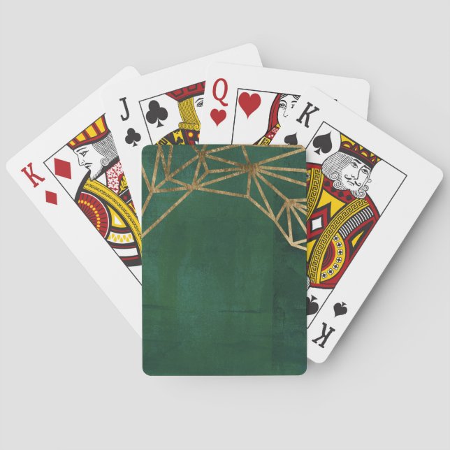 Jeu De Cartes Le Web de la jungle verte et de l'or (dos)