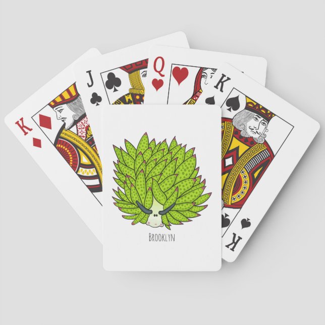 Jeu De Cartes Leaf slug cartoon illustration (dos)