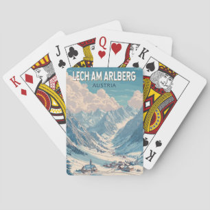 Jeu De Cartes Lech am Arlberg Autriche Illustration Travel Art