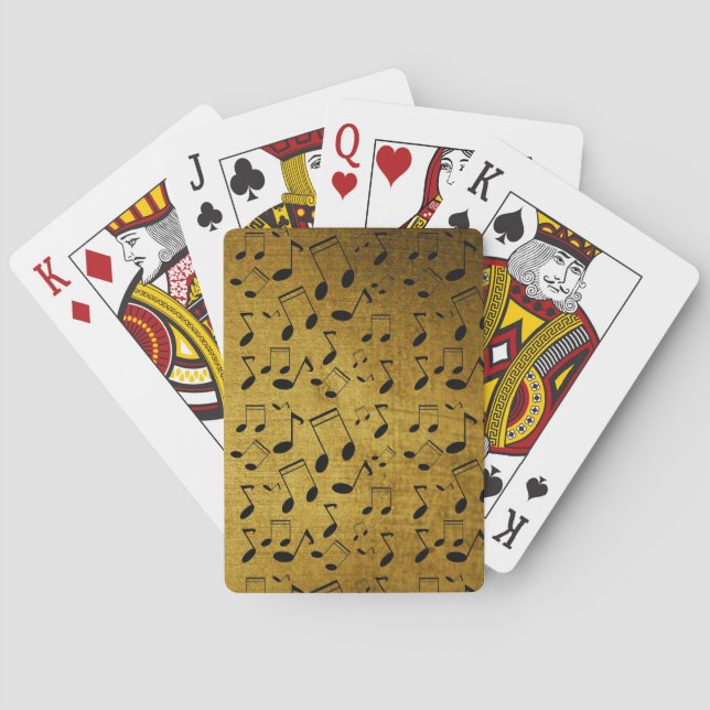 Jeu De Cartes leçon de musique, notes (dos)