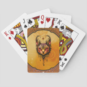 Jeu De Cartes L'élégance décorative : Un portrait d'un chat