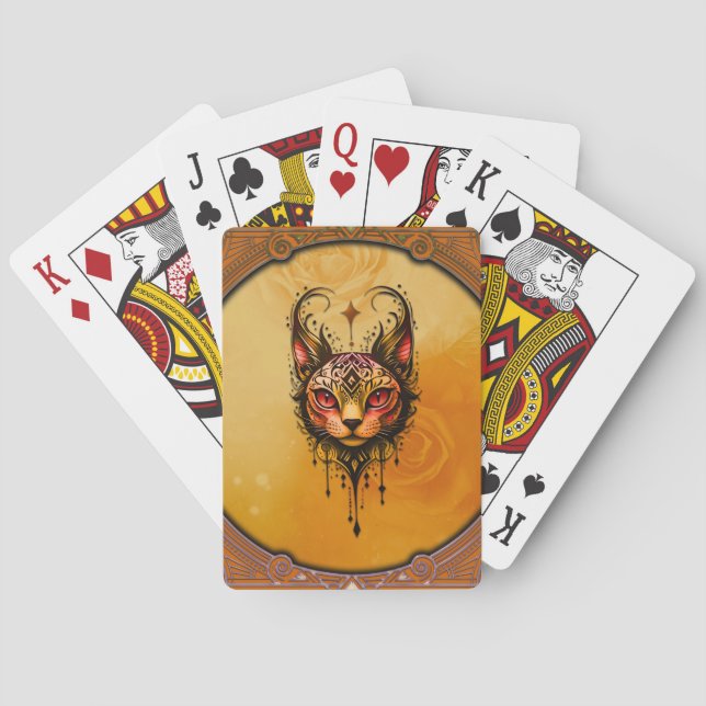 Jeu De Cartes L'élégance décorative : Un portrait d'un chat (dos)