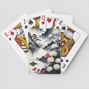 Jeu De Cartes L'élégance en fleurs : l'harmonie florale et paysa