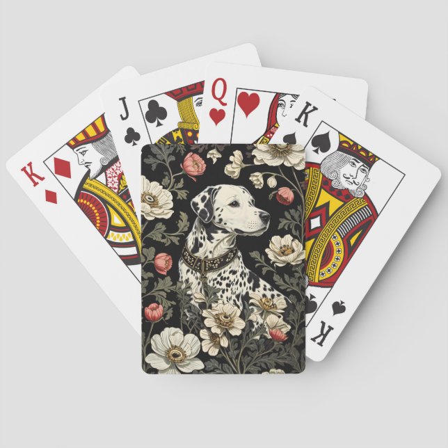 Jeu De Cartes L'élégante Dalmatie William Morris Inspiré (dos)