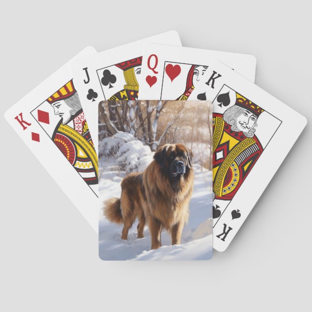 Jeu De Cartes Leonberger Laissez-le neiger Noël (dos)
