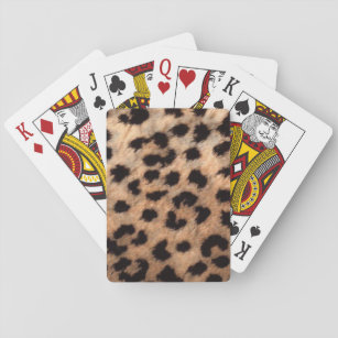 Jeu De Cartes Leopard Cheetah Poster de animal Girly Moderne ten