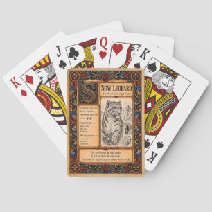 Jeu De Cartes Léopard des neiges, Art de Bestiaire Médiéval
