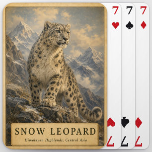 Jeu De Cartes Léopard des neiges Himalayen VINTAGE