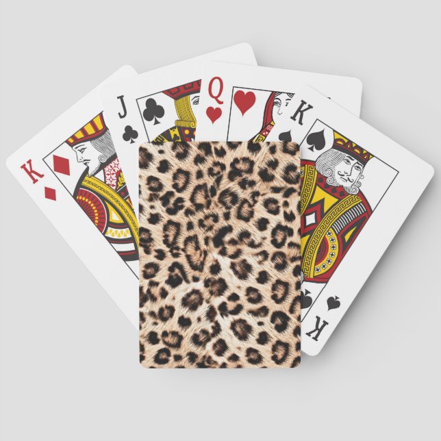 Jeu De Cartes Leopard Design Motif : Wild Elegance. (dos)