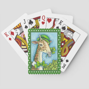 JEU DE CARTES LEPRECHAUN GIRAFFE, COLORÉ ST. JOUR DE PATRICK