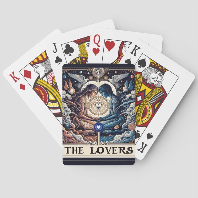 Jeu De Cartes LES AMANTS Tarot Céleste Homme & Femme Âmes sœurs (dos)