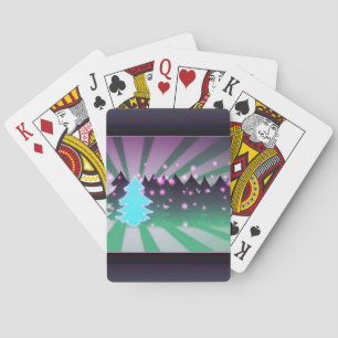 Jeu De Cartes Les arbres de Noël dans les tons verts