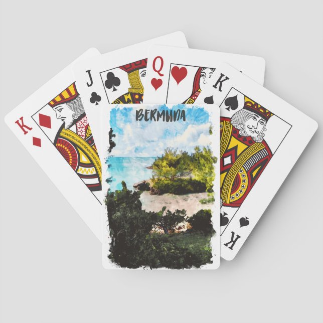 Jeu De Cartes Les Bermudes Paysages tropicaux (dos)
