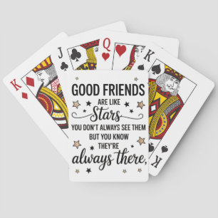 Jeu De Cartes Les Bons Amis Sont Comme Les Étoiles Citation Insp