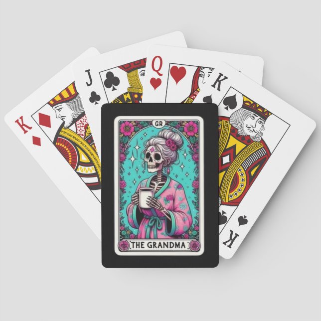 Jeu De Cartes Les cartes de poker de tarot squelette de la grand (dos)