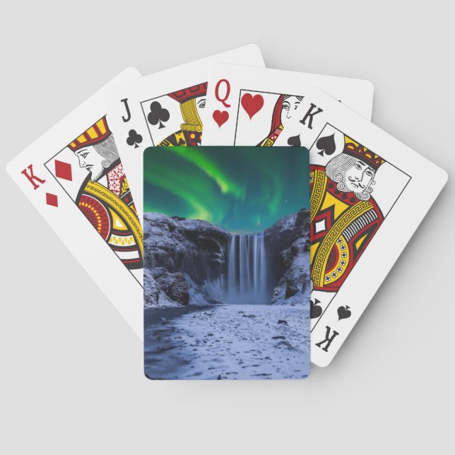 Jeu De Cartes Les cascades | Cascade Skógafoss (dos)