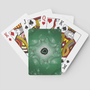 Jeu De Cartes Les cauchemars Art fractal vert et blanc