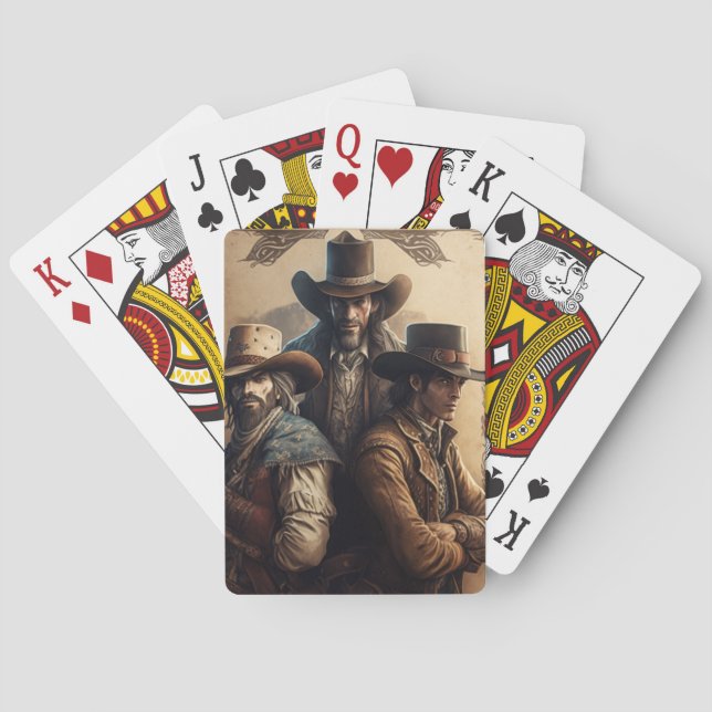 Jeu De Cartes Les Cowboys Jouent Aux Cartes (dos)