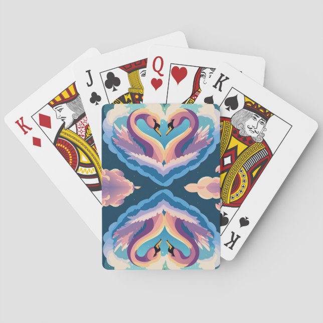 Jeu De Cartes Les cygnes amoureux (dos)