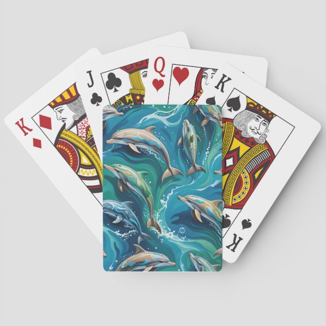 Jeu De Cartes Les dauphins nagent  (dos)