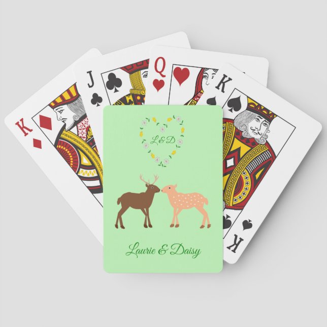 Jeu De Cartes Les Deux et Daisy Heart Custom (dos)
